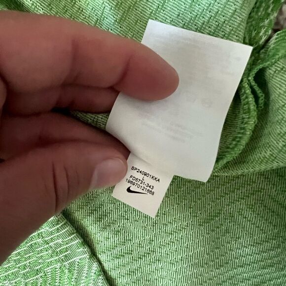 Nike Dri-FIT ADV Tour Textured Golf Polo Green - Picture 7 of 8